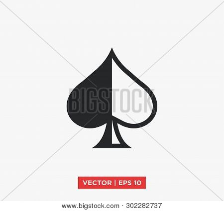 Spades Ace Icon Vector Illustration