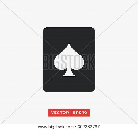 Spades Ace Icon Vector Illustration