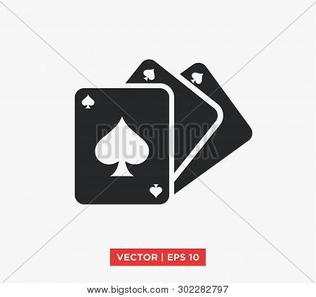 Spades Ace Icon Vector Illustration