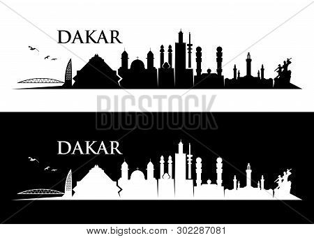 Dakar Skyline - Senegal - Vector Illustration - Vector