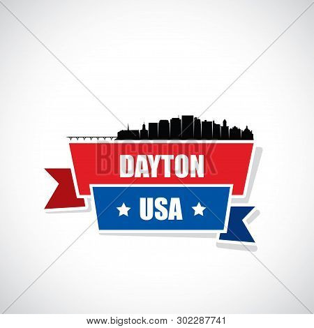 Dayton Skyline - Ohio, United States Of America, Usa - Vector Illustration - Vector