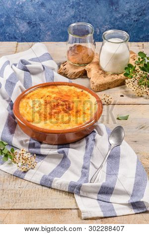 Leite Creme, Portuguese Desert Similar To Creme Brulee, Cream Brulee And Burnt Cream.