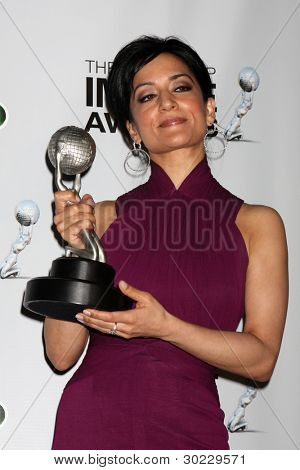 LOS ANGELES - 17 de fev: Archie Panjabi na sala de imprensa do 43rd NAACP Image Awards no Santuário