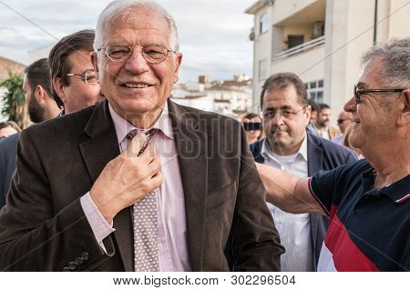 Caceres, Extremadura, Spain - May 20, 2019: Josep Borrel, Candidate For The Psoe In The European Ele