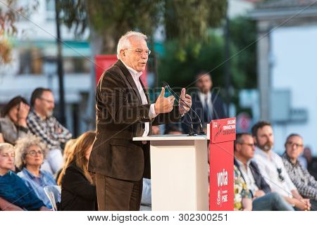 Caceres, Extremadura, Spain - May 20, 2019: Josep Borrell, Psoe Candidate In The European Elections,