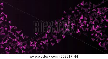 Abstract Composition Of  Triangle. 3d Vector Illustration . Modern Geometric Background.  Mangent  T