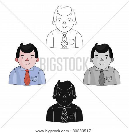 Businessman Icon In Cartoon, Black Style Isolated On White Background. Conference And Negetiations S