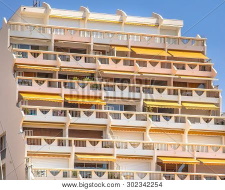 Detail Of Apartments In Hotel In La Grande Motte, Occitanie, Southern France