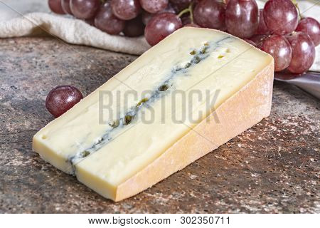 Morbier Semi-soft Cow Milk French Cheese With Black Mold Layer