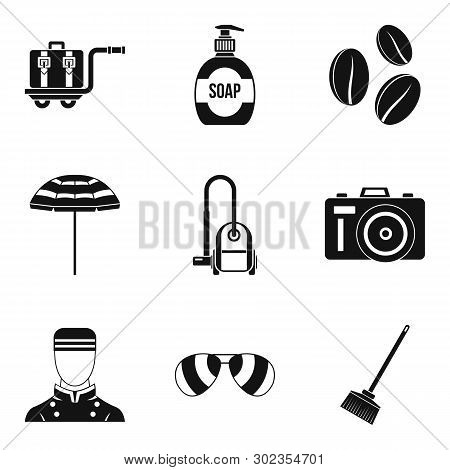 Doorkeeper Icons Set. Simple Set Of 9 Doorkeeper Icons For Web Isolated On White Background