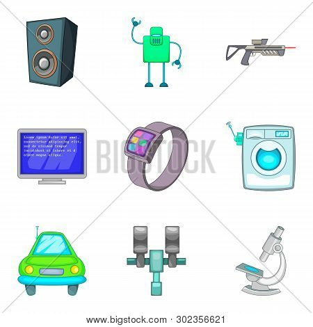 System Framework Icons Set. Cartoon Set Of 9 System Framework Icons For Web Isolated On White Backgr