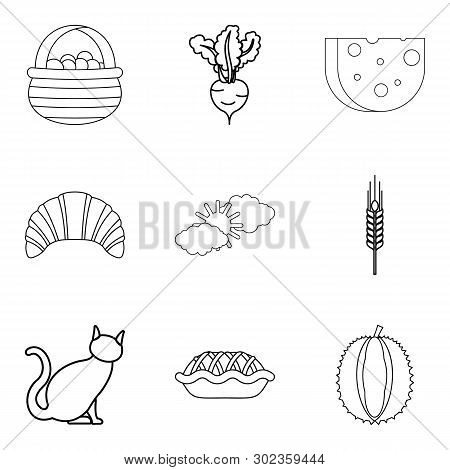 Ancestral Homeland Icons Set. Outline Set Of 9 Ancestral Homeland Icons For Web Isolated On White Ba