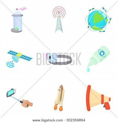 Operative Icons Set. Cartoon Set Of 9 Operative Icons For Web Isolated On White Background