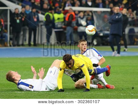 Kyiv, Ukraine - March 14, 2019: Uefa Europa League Game Fc Dynamo Kyiv V Chelsea At Nsc Olimpiyskyi 