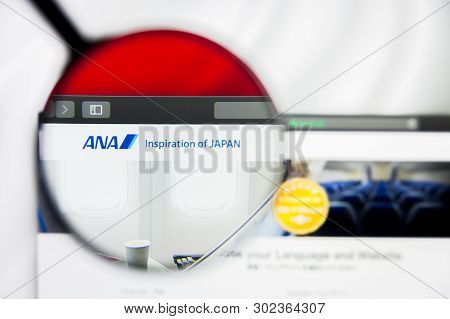New York, New York State, Usa - 21 May 2019: Illustrative Editorial Of Japanese Company Ana All Nipp