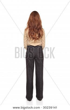 Empresária - Rear View mãos apertou