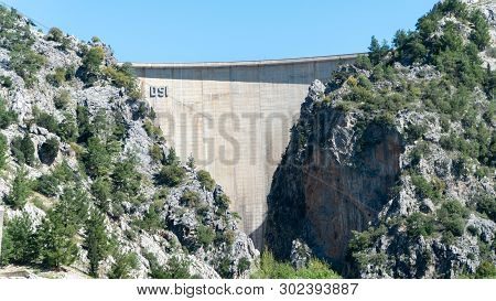 Oymapinar, Turkey - March 2019: Oymapinar Dam In Antalya