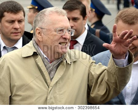 Moscow, Russia - May 9, 2019: Leader Of The Liberal Democratic Party Of Russia Vladimir Zhirinovsky 