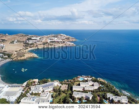 Aerial Drone Photo Of Beautiful Coastline With Small Bay