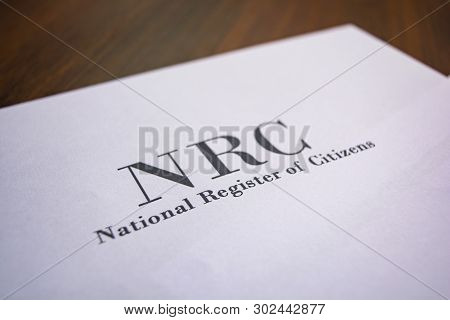 Maski, India- 20,may 2019 : Nrc Or National Register Of Citizens Printed On Paper