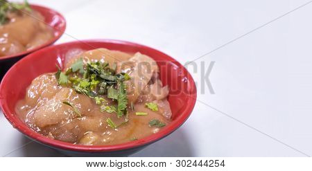 Bawan (ba Wan), Taiwanese Meatball Delicacy, Delicious Street Food, Fried Starch Wrapped Round Shape