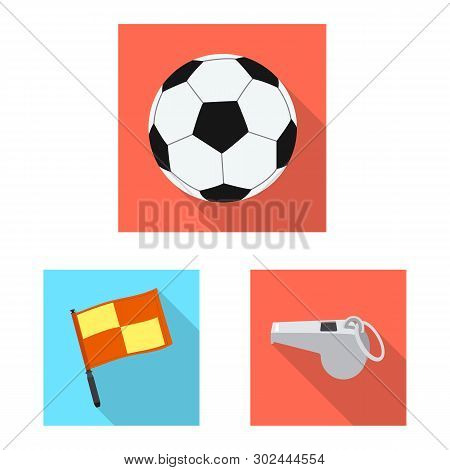 Isolated Object Of Soccer And Gear Sign. Set Of Soccer And Tournament Stock Vector Illustration.