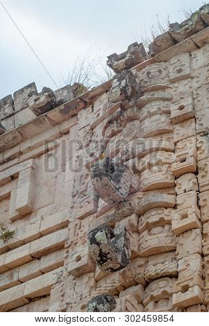 Details Of Architectural Decorations, Of Mayan Structures, Depicting Elephant Men, In The Archeologi