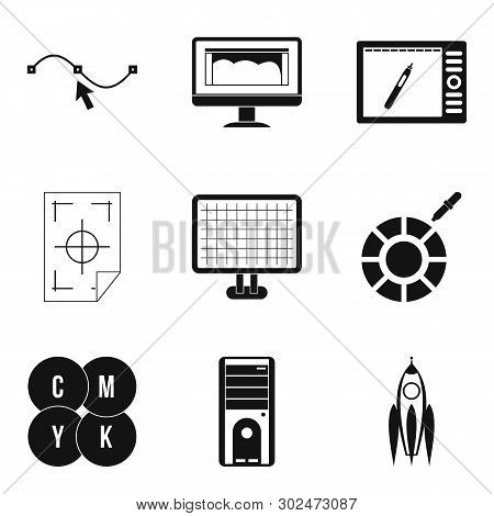 Web Dev Icons Set. Simple Set Of 9 Web Dev Icons For Web Isolated On White Background