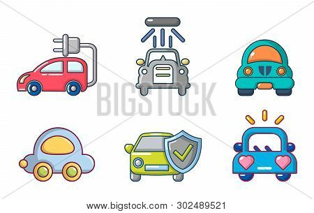Car Icon Set. Cartoon Set Of Car Icons For Web Design Isolated On White Background