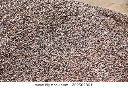 Heap Of Gravel  At Dry Sunny Summer Day