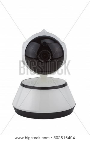 Ip Wifi Security Camera Isolated On White Background