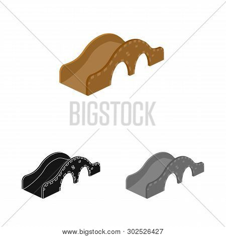 Vector Design Of Bridge And Pedestrian Logo. Collection Of Bridge And Arch Stock Vector Illustration