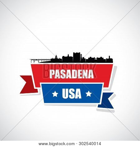 Pasadena Skyline - California, United States Of America, Usa - Vector Illustration - Vector