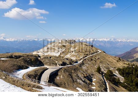 Abandoned Barracks On Grappa Mountain, Italy. Cold War Landmark