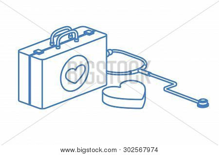 First Aid Kit On White Background Vector Illustration Design