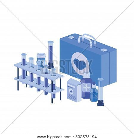 First Aid Kit On White Background Vector Illustration Design