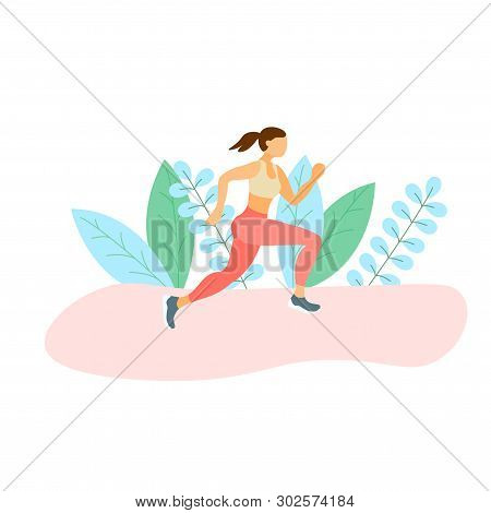 Runner In Motion. Active Lifestyle And Fitness. Person Running Race And Finishing, Training To Marat