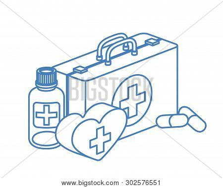 First Aid Kit On White Background Vector Illustration Design