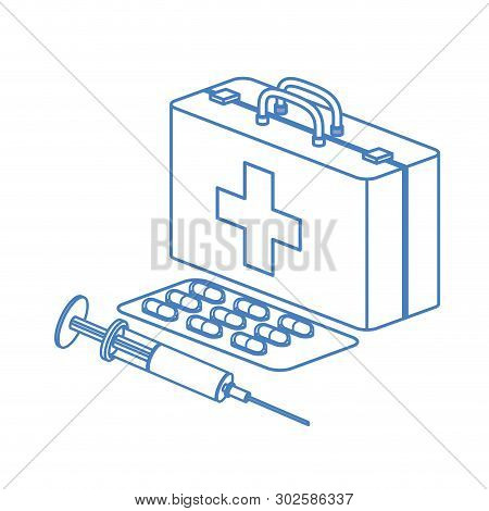 First Aid Kit On White Background Vector Illustration Design