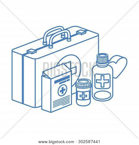 First Aid Kit On White Background Vector Illustration Design