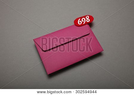 Announcement Concept, Communication Chat. Correspondence Deliver. Gray Background