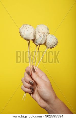 Party Cakepop Sweet Candy, Confectionery On Stick.