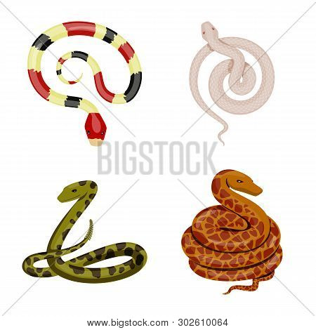 Vector Design Of Poison And Evil Icon. Set Of Poison And Bite Stock Vector Illustration.