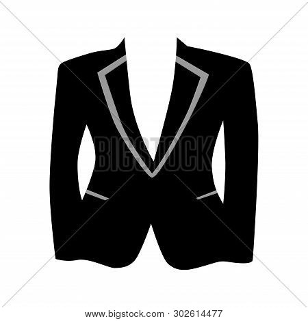 Suit Icon Men Cool Isolated On White Background. Vector Illustration