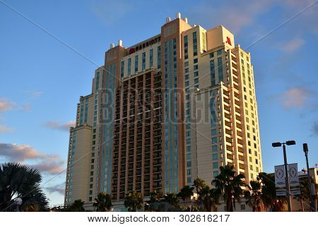 Tampa, Flordia, Usa - January 7, 2017: Marriott Tampa Downtown