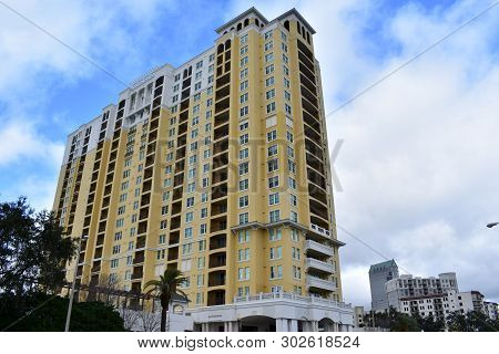 Tampa, Flordia, Usa - January 7, 2017: Tallest Building In Tampa