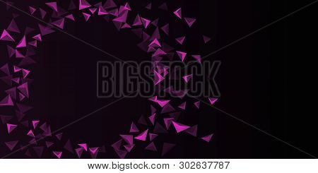 Triangular Background. Abstract Composition Of 3d Triangles. Futuristic Geometric Background.  3d Ve
