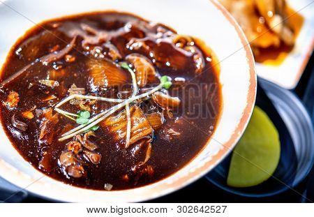 Jajangmyeon, Jjajangmyeon, Fried Sauce Noodle, Delicious Korean Traditional Noodles Cuisine With Kor