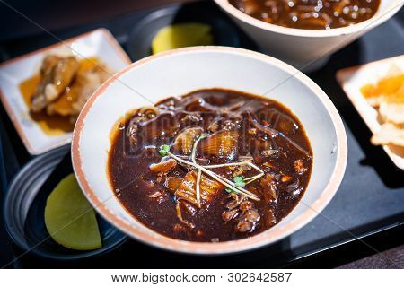 Jajangmyeon, Jjajangmyeon, Fried Sauce Noodle, Delicious Korean Traditional Noodles Cuisine With Kor