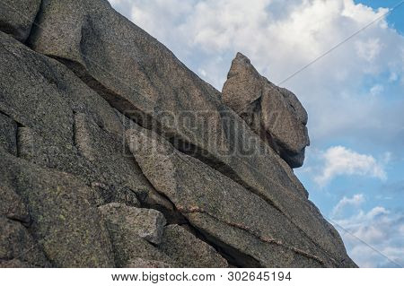 ????? sphinx. Rocks in mountains of Altai. Kolyvan ridge - a mountain ridge in the north-west of the Altai Mountains, in the Altai Territory of Russia